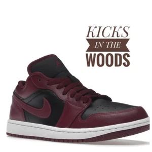 Nike Air Jordan 1 Low Black Dark Beetroot Rot Schwarz Damensneaker 40,5 US 9W - Bild 1 von 4