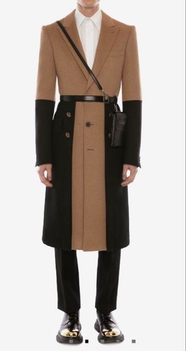 Cappotto Alexander McQueen beige nero 48 taglia L