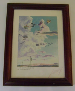 JEFF LEEDY "So viele Schneevögel, so wenige Rezepte" signierte Litho -11" x 14" GERAHMT - Bild 1 von 5