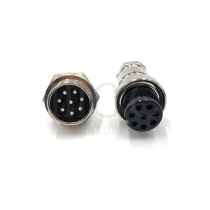 GX20 8pin Aviation Bulkhead Plug Socket Cable Connector Panel Mount Male Female - Picture 1 of 6