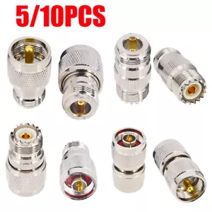 N Type to UHF SO239 PL259 Male Female RF Coaxial Coax Adapter Connector USAA - Picture 1 of 11