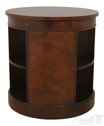 55957EC: BAKER Round Mahogany Bookcase Lamp Table Cover