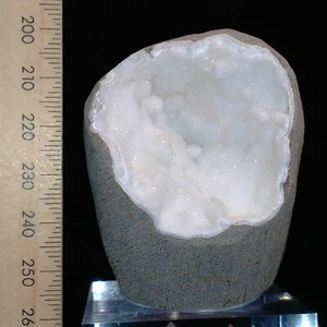 Chalcedony Quartz botryoidal stalactite sparkly shiny geode basalt vug 971ct - Bild 1 von 8