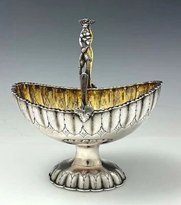 CESTO ZUCCHERO William Gale NY STERLING ACANTHUS FOGLIE C1860 - Foto 1 di 4