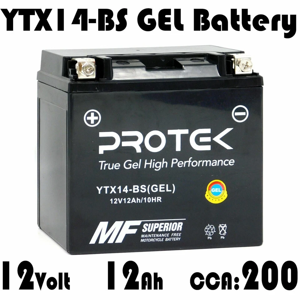 YTX14-BS YTX14H-BS GYZ16H GEL Battery for 2002-2016 Suzuki V Strom DL1000 SV1000 - Image 1 of 4