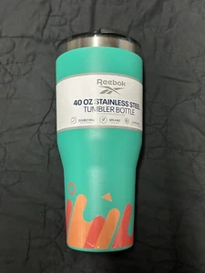 Reebok Lifestyle Teal Stainless Steel Tumbler 40oz Tumbler Double Wall BPA Free - Picture 1 of 3