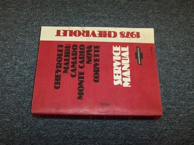 Chevy Camaro 1978 cupé original taller taller servicio manual libro xo Foto 1 de 2