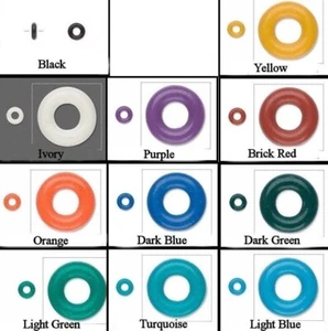 Component, Oh Ring, 300 Rubber 7mm Spacer Link Bumper Bead with 3mm Hole * - Picture 1 of 2