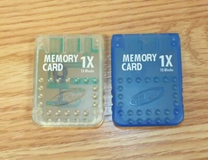 Lot of 2 Intertec 1x 15 Blocks Blue & Clear Memory Cards **READ** - Picture 1 of 4