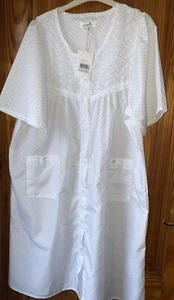 Nachthemd Neu Gr. Xl-XXL Weiß Gepunktet Neu Etikett - Bild 1 von 10