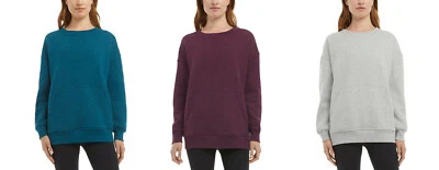Danskin Ladies' Oversized Crewneck with Pocket - Image 1 of 4