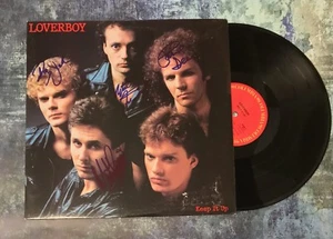 GFA Mike Reno Band x4 * LOVERBOY * Signed Record Album AD1 PROOF COA - Picture 1 of 5
