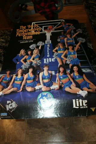 1994-95 Minnesota Timberwolves Performance Team Miller Lite  21 x 31 Poster Cover