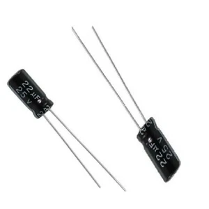 25 Pz CONDENSATORE ELETTROLITICO 25V 22 uF 5x12 radiale 22uF 105 °C 3mm - Foto 1 di 1