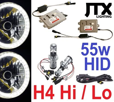 7" WHITE Halo Lights 55w HID Kit Holden Gemini TX TC TD TE Drover Jackaroo Rodeo - Image 1 of 4