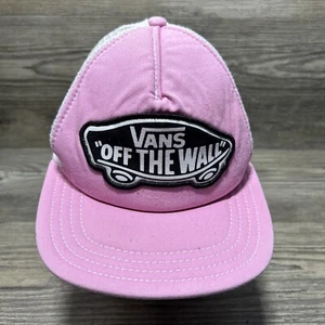 Vans Off The Wall Pink Truckers Cap SnapBack Adult Size Hat Embroidered Patch - Picture 1 of 7