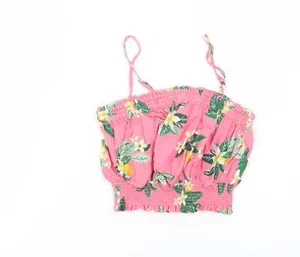 Miss E-Vie Girls Pink Floral Viscose blend Camisole Blouse Size 10-11 Years - Picture 1 of 12