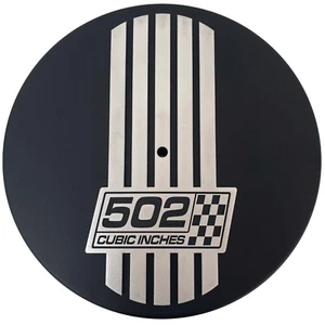Big Block Chevy 502 Air Cleaner Kit, 14" Round, Raised Billet Top - Black - Picture 1 of 5