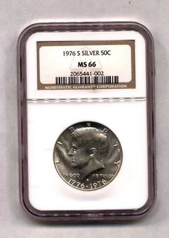 1976-S Kennedy Silver Half Dollar NGC MS66 50C Cover