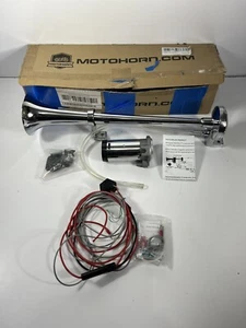 Moto Horn Super Loud Harley Horn Moto-Horn NEW Finish Includes Wiring Kit - Picture 1 of 9
