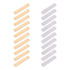 20 Pcs Stainless Steel Tag Blank Pendants for Jewelry Making Metal - Picture 1 of 12