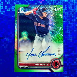 2022 Bowman Chrome 1st Jose Fermin Auto Green Shimmer /99 #CPA-JF  ⚾⭐