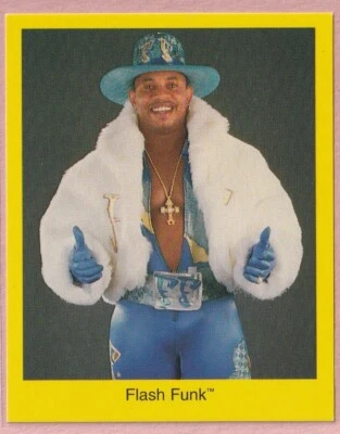 Tarjetas de juego Cardinal WWF 1997 Trivia serie 1 #8 Flash Funk Foto 1 de 2