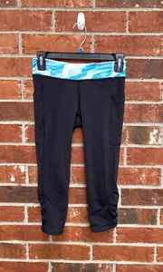 Lululemon Ivivva Girls 12 Black Ruched Leggings - Picture 1 of 8