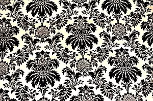 GOLD & BLACK DAMASK TEXTURED PHOTOGRAPHY BACKDROP RAYON/COTTON/POLY 5 X 9 FEET - Picture 1 of 3