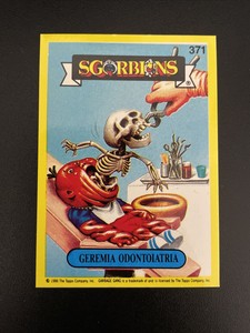 1990 Sgorbions Series 2 Garbage Pail Kids GPK Dental Hy Gene / Rudy Canal Card