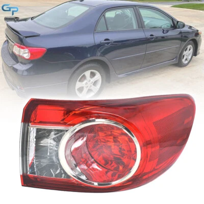 Luz trasera exterior transparente para Toyota Corolla 2011-2013 roja del lado del pasajero Foto 1 de 4