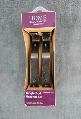 Home Decorator's Gunmetal 4" Single Projection Curtain Rod Bracket (Set of 2) - Изображение 1 из 3