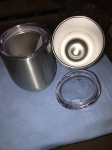 Stainless Steel Insulated Covered 12 Ounce Tumbler - Picture 1 of 5