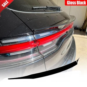 For Porsche Macan 2020-2024 Glossy Black Rear Middle Trunk Lid Spoiler Wing Lip - Picture 1 of 9