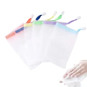 6 PCS Exfoliating Mesh Soap Saver Pouch Bag Sack, Face Cleansing Foaming Nets... - Picture 1 of 6