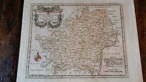 1786 ORIGINAL ANTIQUE COPPERPLATE COUNTY MAP OF HERTFORDSHIRE - THOMAS KITCHIN - Picture 1 of 7