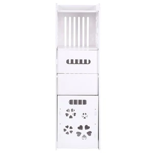 Armario de baño impermeable de 3 capas resistente a la corrosión madera estante de plástico - Imagen 1 de 9