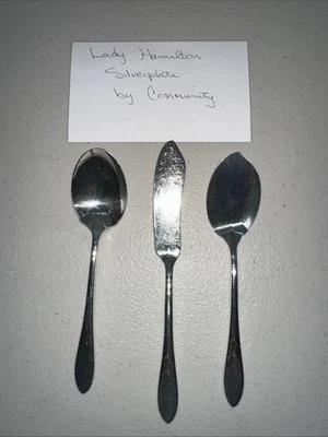 Piezas para servir Oneida Community Lady Hamilton Foto 1 de 4