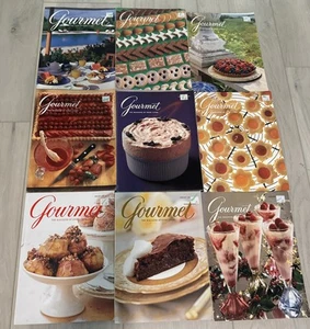 Gourmet Magazines Food Recipes 1990s SET OF 9 - Imagen 1 de 10