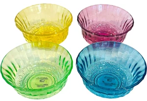 Studio Everyday 4.5" Colorful Glass Serving Bowls - LOT of 4 - Picture 1 of 5