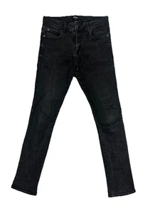 Riders By Lee R1 Skinny Men's Denim Jeans Size 32 L32" Black Zip Fly Stretch - Picture 1 of 14