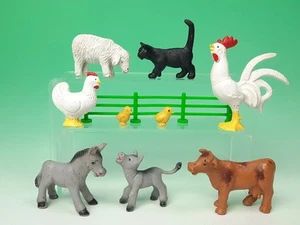 9x SCHLEICH Classics Familie Huhn 12720 + Katze 12204 + Esel 12212 12213 ++ RAR - Picture 1 of 20