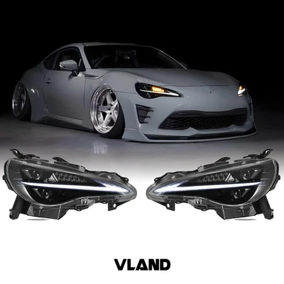 Full LED Headlights For 2013-20 Toyota 86/Subaru BRZ/Scion FR-S W/Blue Animation - Image 1 of 4
