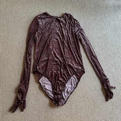 Body Guante Skims Terciopelo Castaño Logo, Talla 3X Nuevo con Etiquetas Foto 1 de 3