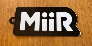 MiiR Sticker Decal Water Bottle Laptop Bumper Black White 3" x 1.5" Backpacking - Picture 1 of 3