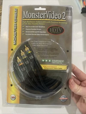 Monster Video 2 High Performance Comp Video Interconnect Cable 6.6ft NEW - Image 1 of 2