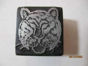 Printing Letterpress Printer Type Block Tiger Print Cut - Picture 1 of 6