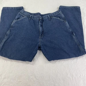 Wrangler gefütterte Carpenter Jeans Herren 38x32 blau Denim Fleece Arbeitshose - Bild 1 von 12