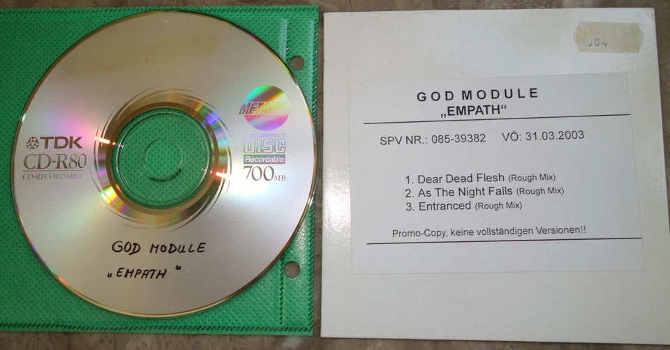 God Module ‎– Empath  PROMO CDr  Out Of Line ‎– OUT 106  Cardboard Sleeve - Bild 1 von 1