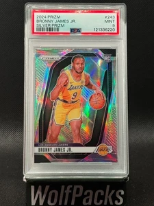 2024-25 Panini Prizm - Bronny James #243 Silver Prizm (RC) PSA 9 - Picture 1 of 4